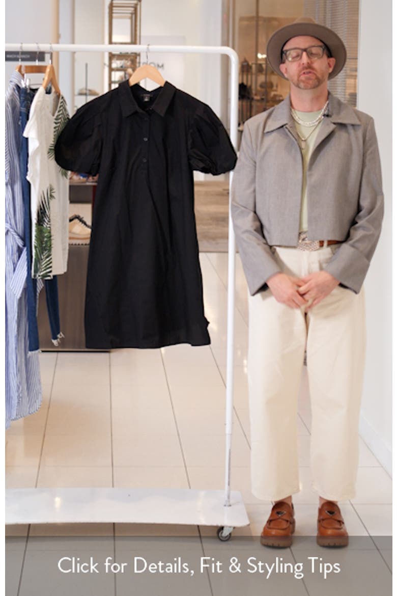 Puff Sleeve A-Line Shirtdress video