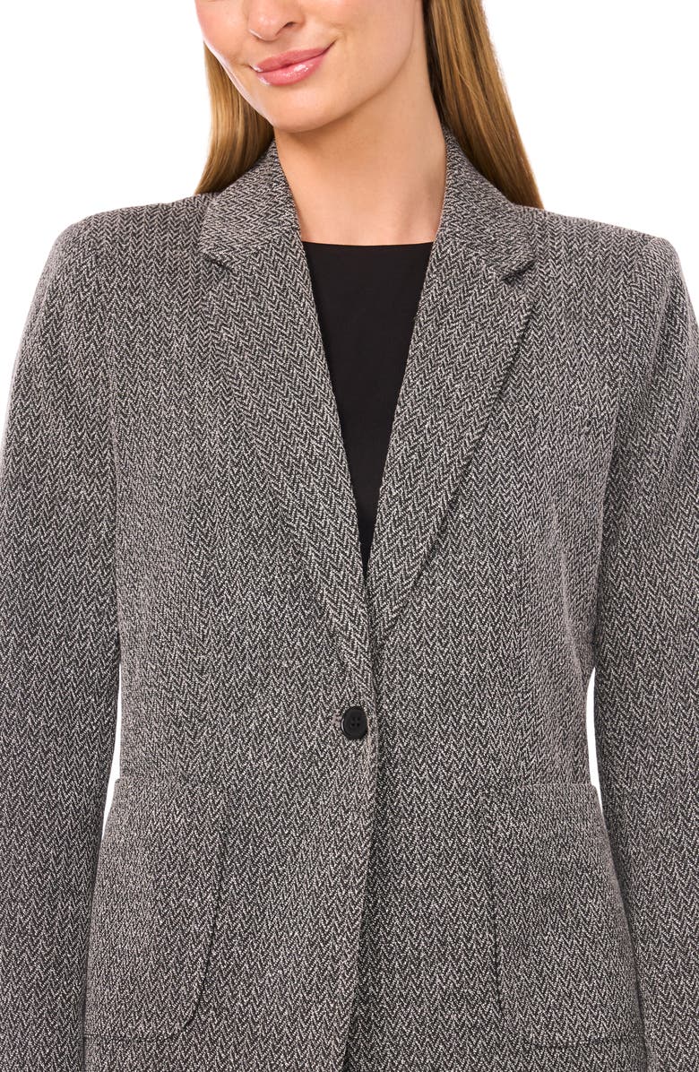 Halogen<sup>®</sup> Herringbone Blazer, Alternate, color, Rich Black