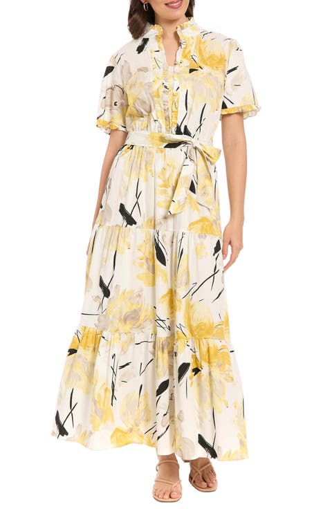 Ruffle Neck Maxi Dress