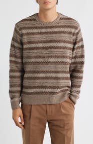 Brixton Midnight Stripe Crewneck Sweater