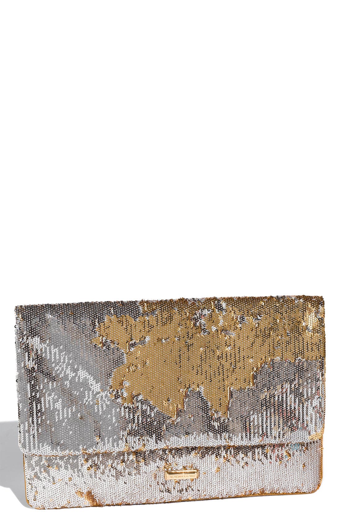 BCBGMAXAZRIA Reversible Sequin Envelope Clutch, Main, color, 