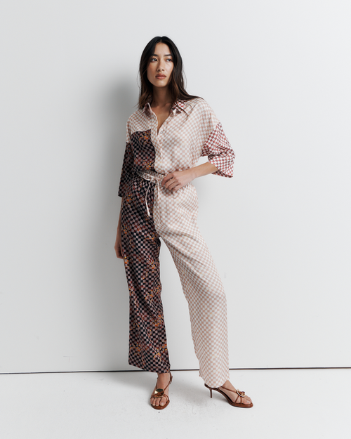 Romy June Pant Collaboration With Phoebe Willis In Neutral