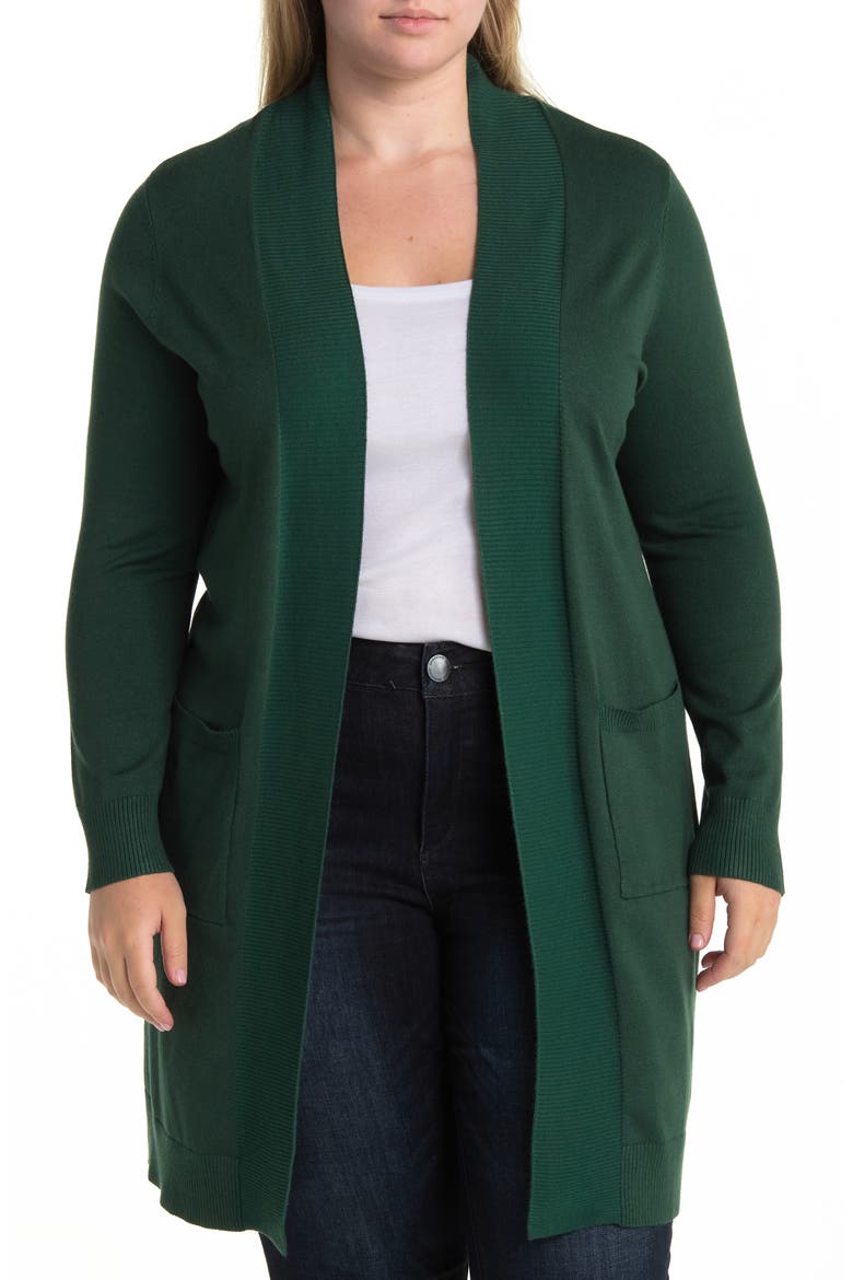 Long Tunic Length Cardigan, Main, color, HUNTER