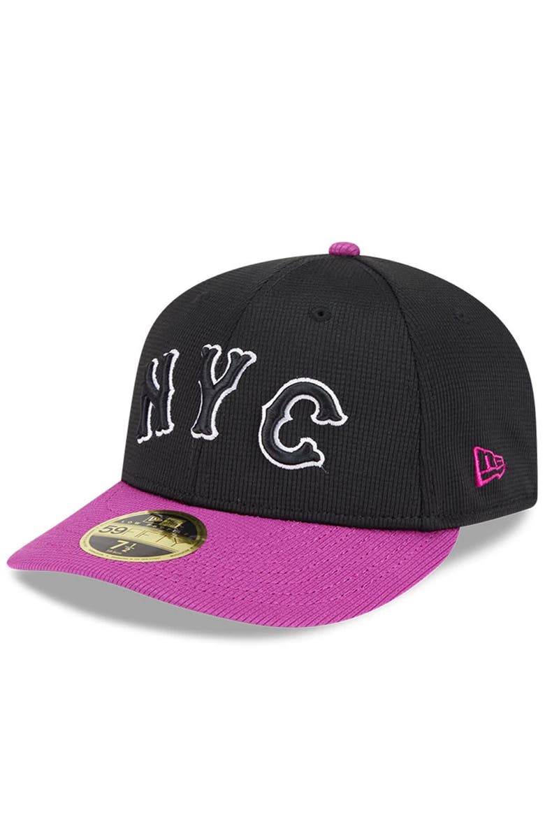 New Era Men's New Era Charcoal/Purple New York Mets City Connect Batting Practice Low Profile 59FIFTY Fitted Hat, Main, color, Charcoal