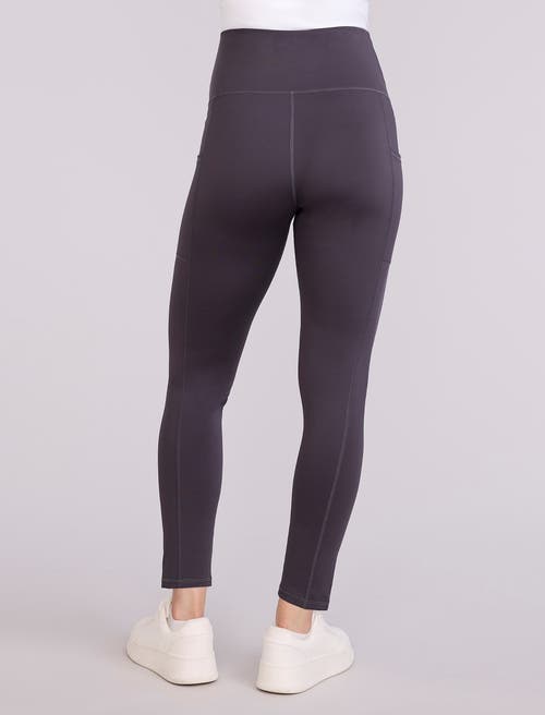 Motherhood Maternity Over The Belly Side Pocket Active Maternity Leggings In Purple