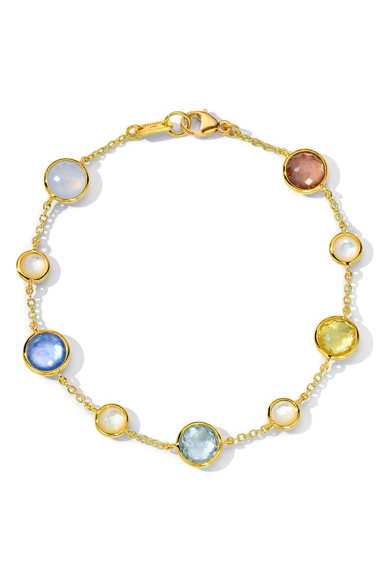 Ippolita Lollipop 9-Stone Link Bracelet, Main, color, Gold