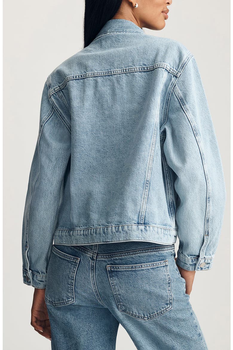 Rubie Denim Trucker Jacket, Alternate, color, BLEACHED ICON