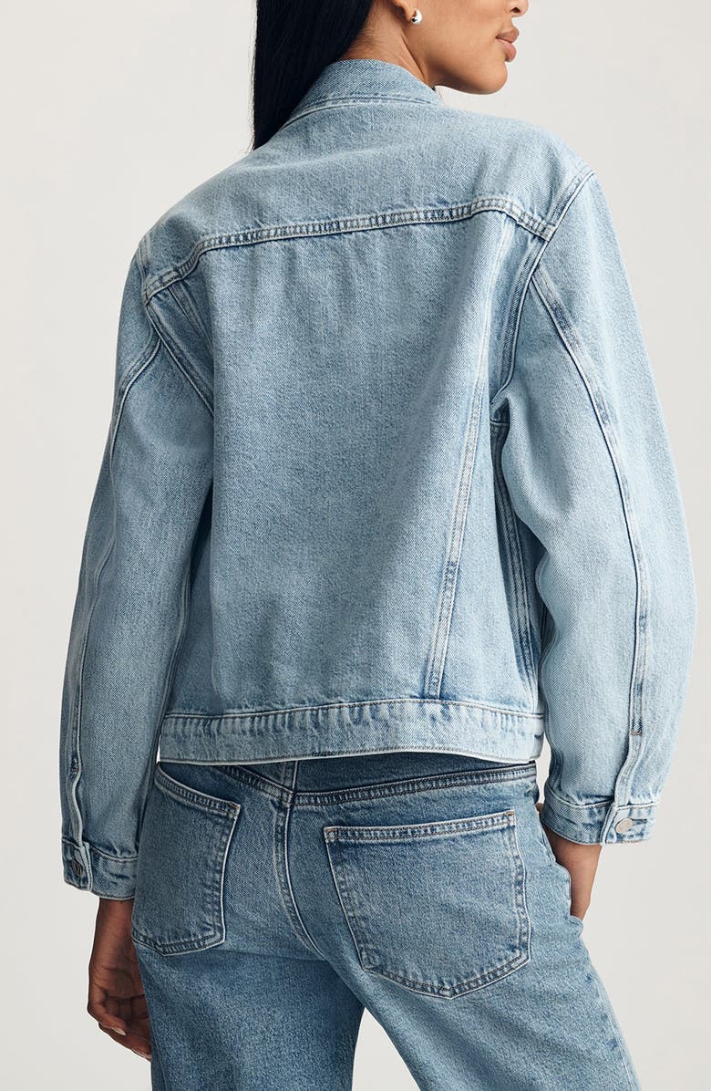 Mavi Jeans Rubie Denim Trucker Jacket, Alternate, color, Bleached Icon
