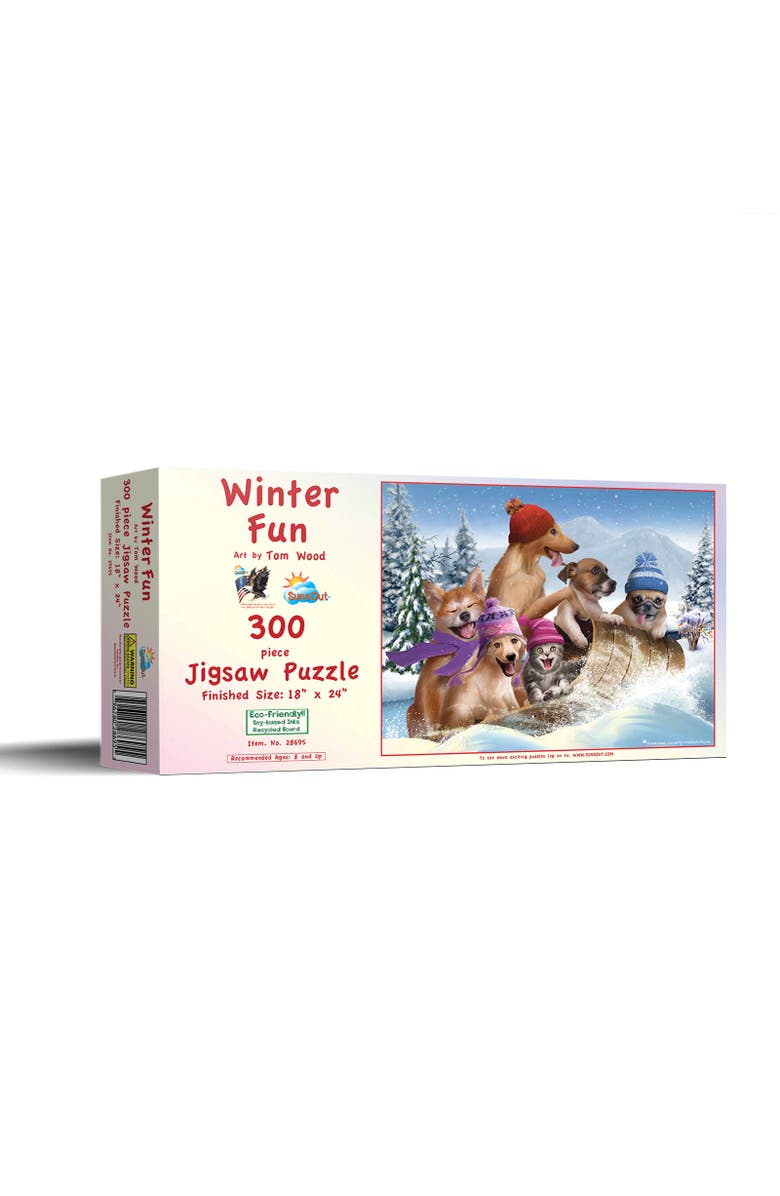 Sunsout Winter Fun 300 piece Jigsaw Puzzle for Adults, Main, color, 