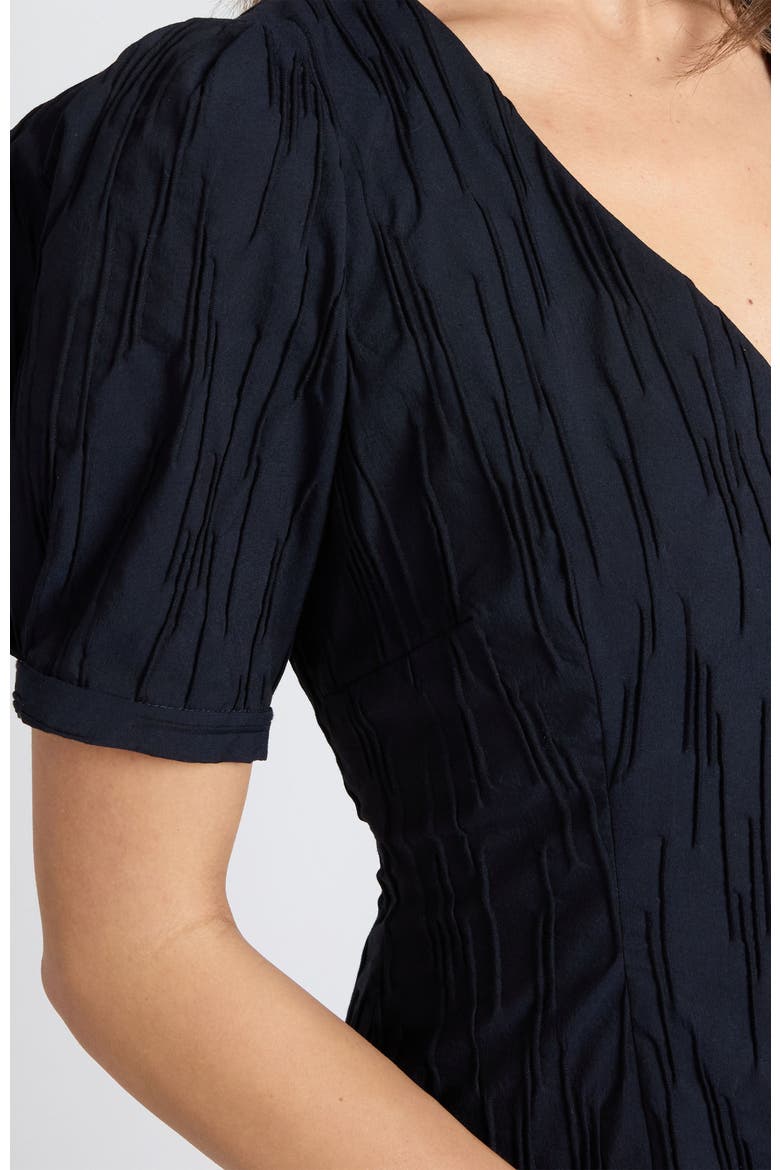 Bianca Shift Dress in Abstract Jacquard, Alternate, color, MIDNIGHT
