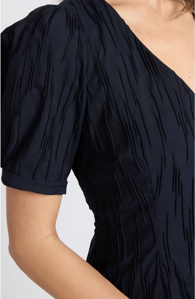 Santorelli Bianca Shift Dress in Abstract Jacquard, Alternate, color, Midnight