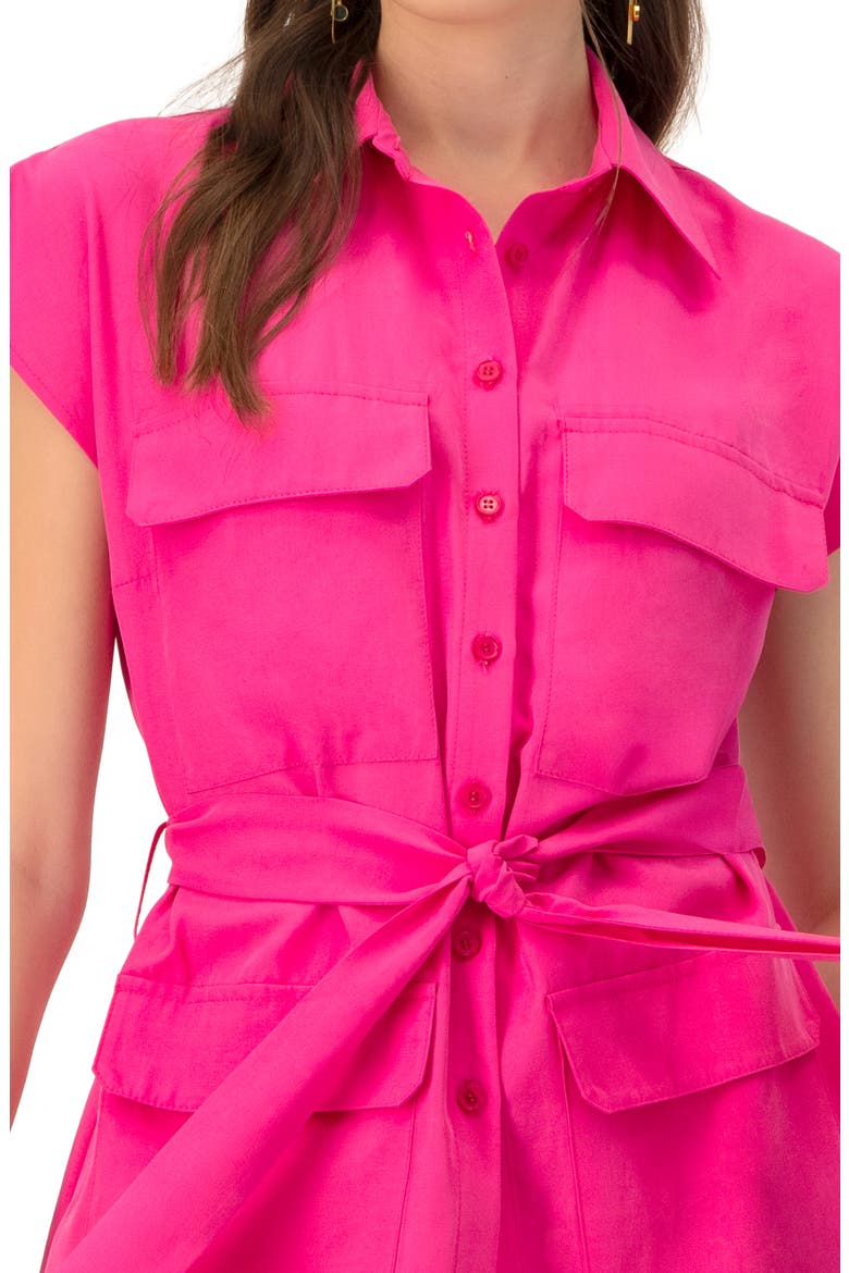 Cargo Shirt/Vest with Waist Tie, Alternate, color, Fuchsia