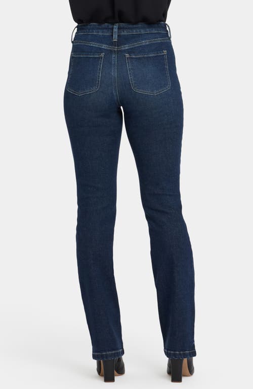 Nydj Billie Front Seam High Waist Mini Bootcut Jeans In Blue