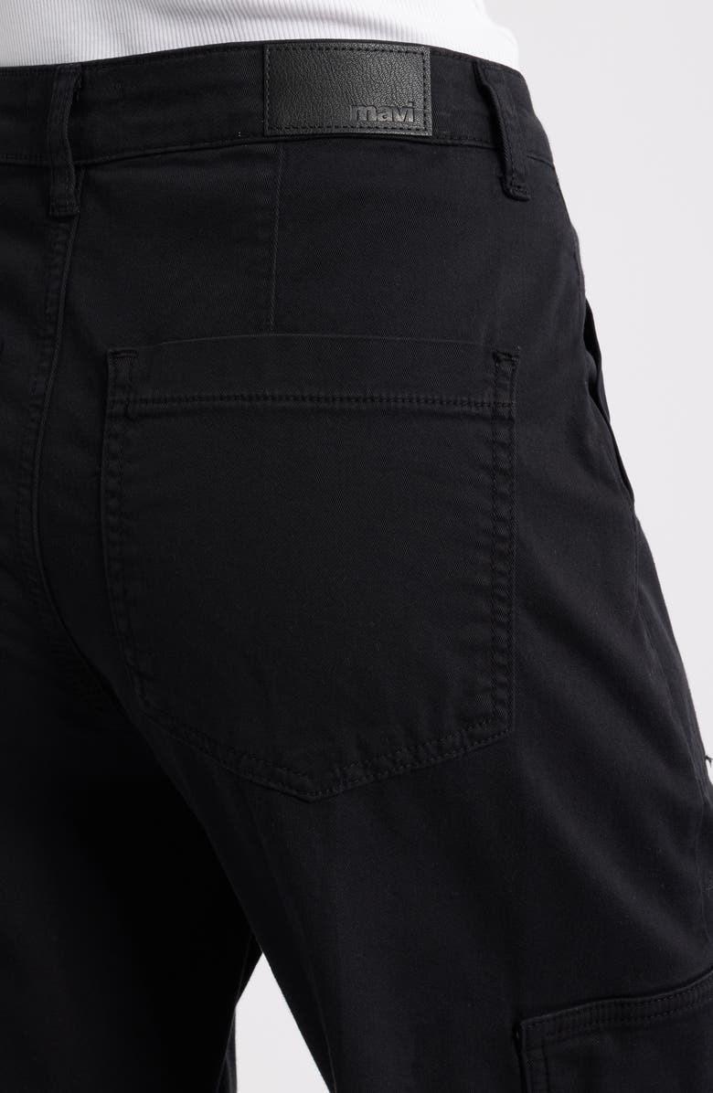Mavi Jeans Vinnie Ankle Cargo Pants, Alternate, color, Black Casual Twill