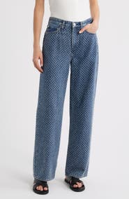 rag & bone Logan Textured Wide Leg Jeans