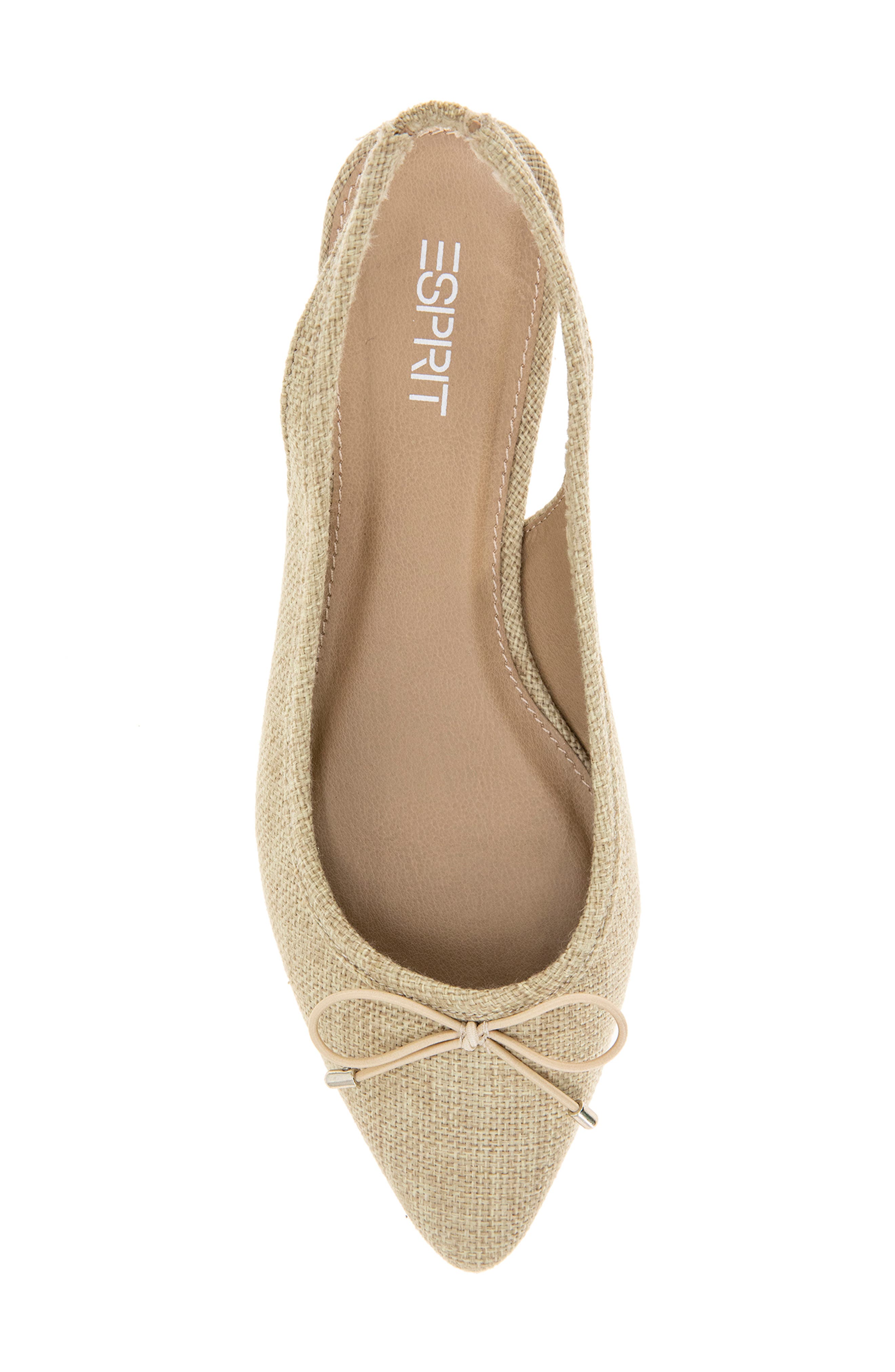 Esprit Petria Slingback Flat, Alternate, color, Natural Linen