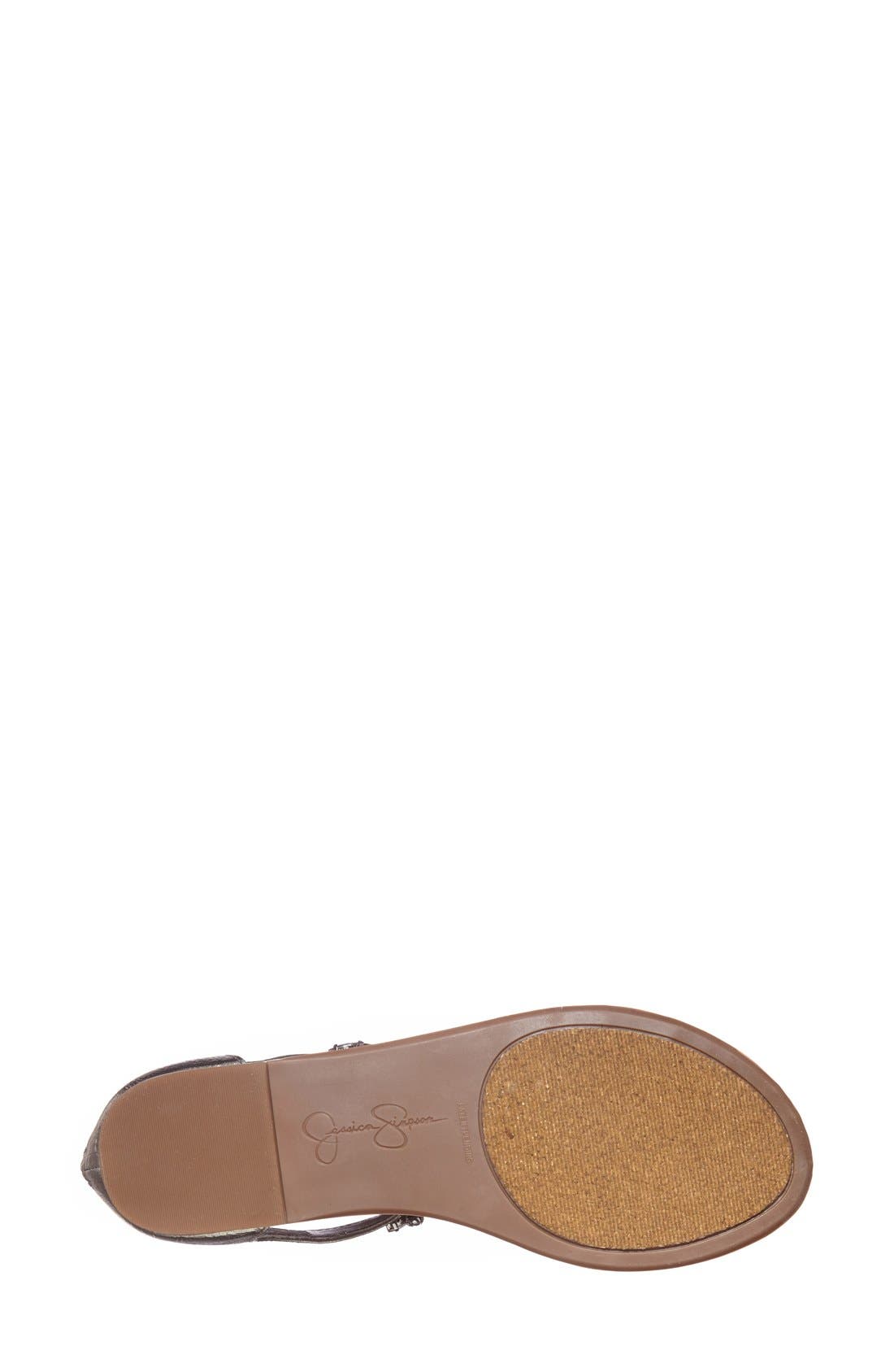 'Radient' Crystal Embellished Sandal, Alternate, color, GUNMETAL