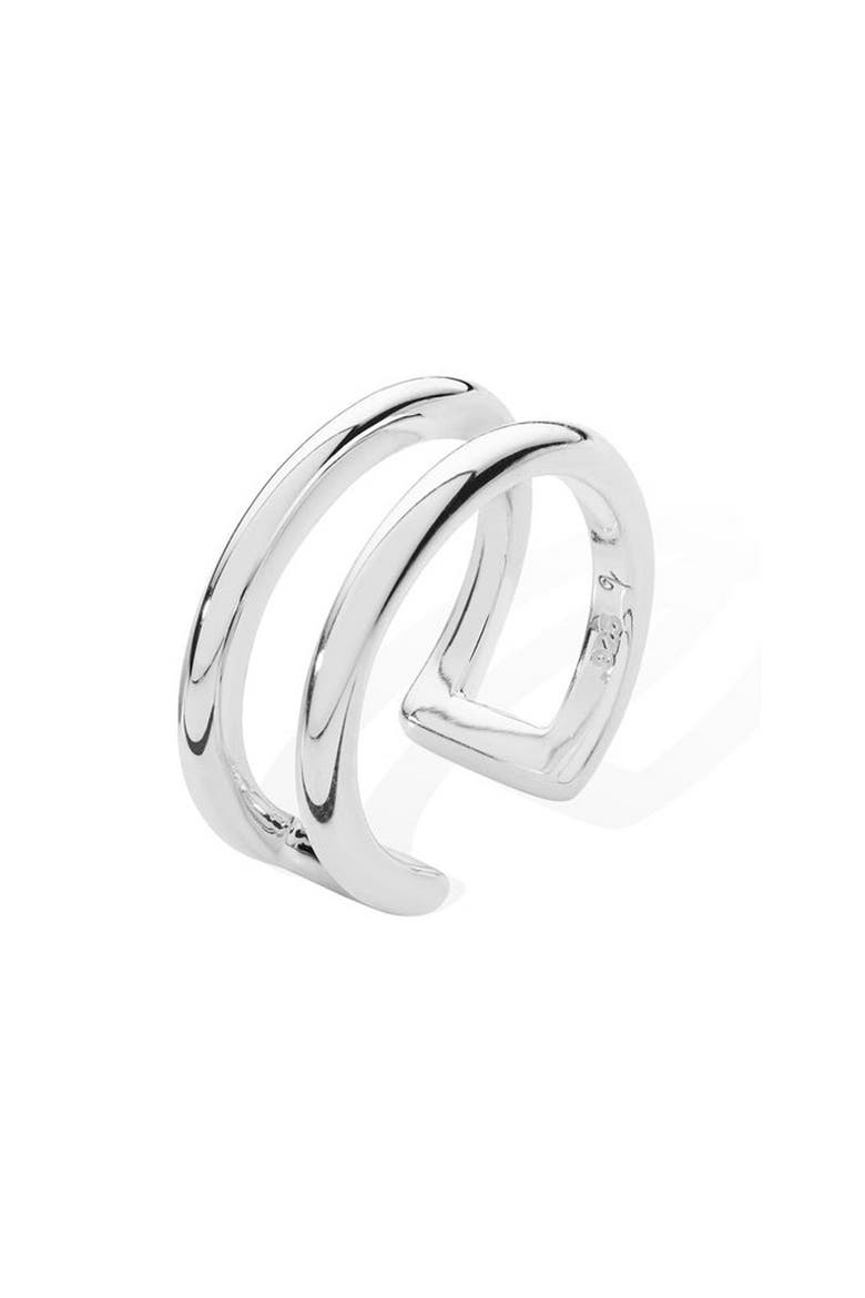Art Deco Ear Cuff, Main, color, Sterling Silver