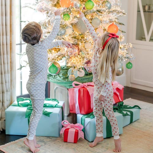 Lila And Hayes Ava Girls' Pajama Pant Set In Red