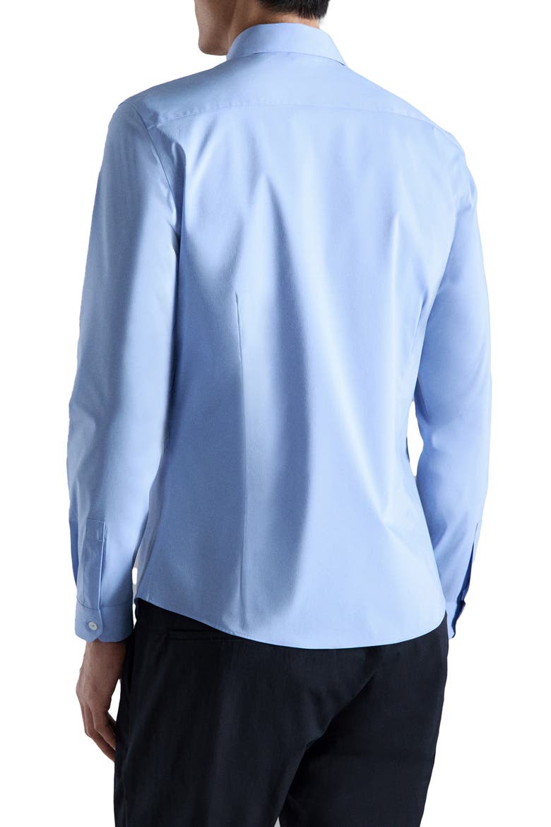 Regular Fit Stretch Cotton Blend Button-Up Shirt, Alternate, color, CHINA BLUE