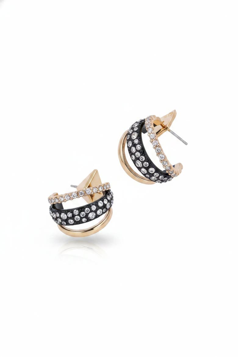 Trinity Diamond Earrings, Main, color, Silver