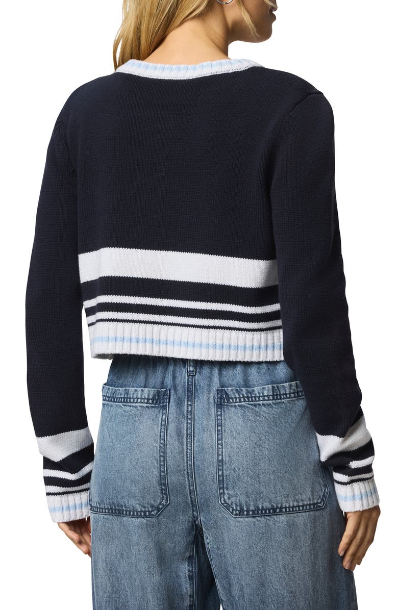 Splendid Sailor Stripe Cardigan, Alternate, color, Navy Blue/ White/ Sea Breeze