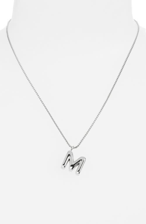 Open Edit Waterproof Bubble Initial Pendant Necklace