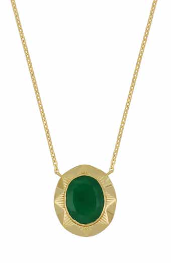 Bony Levy El Mar Emerald Textured Pendant Necklace