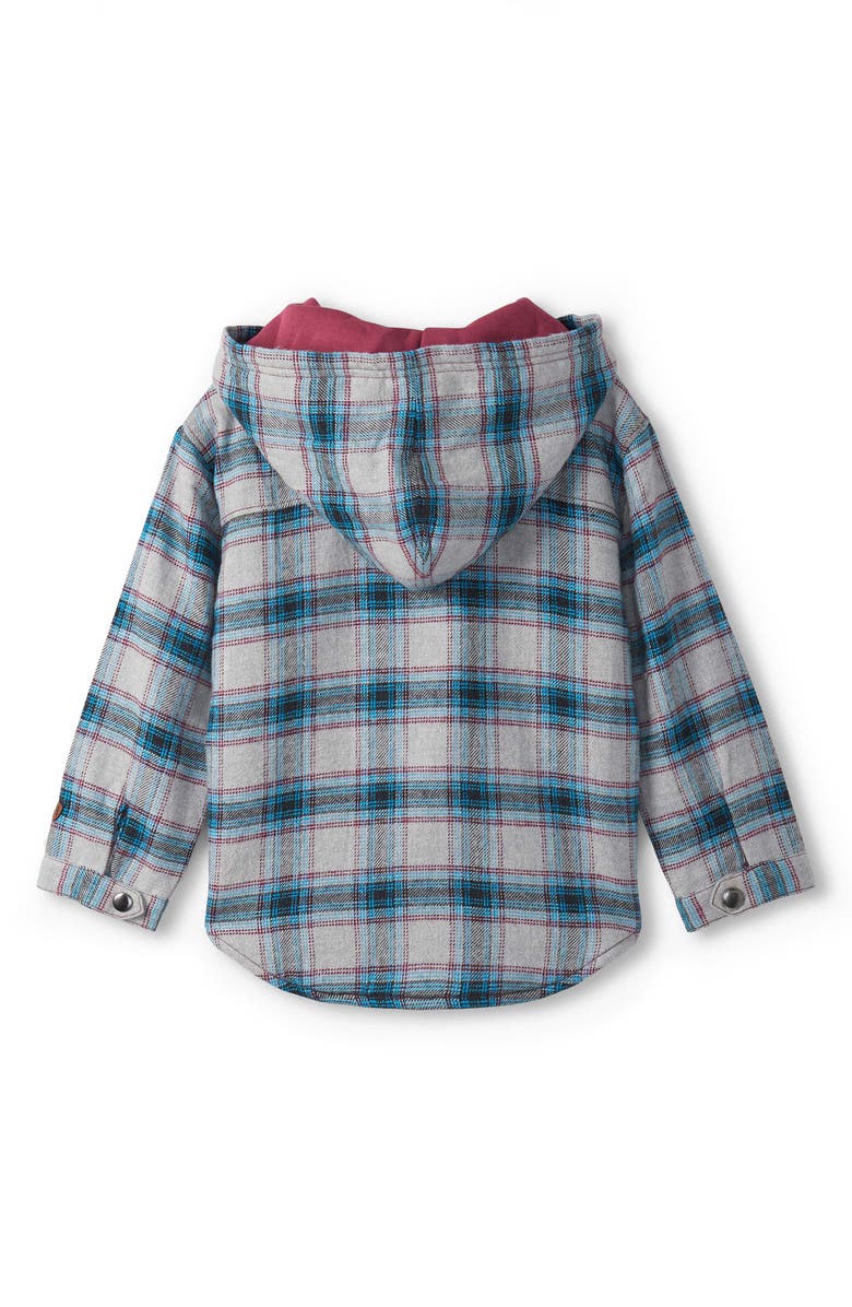 Hatley Kids' Cotton Flannel Hooded Jacket, Alternate, color, Grey