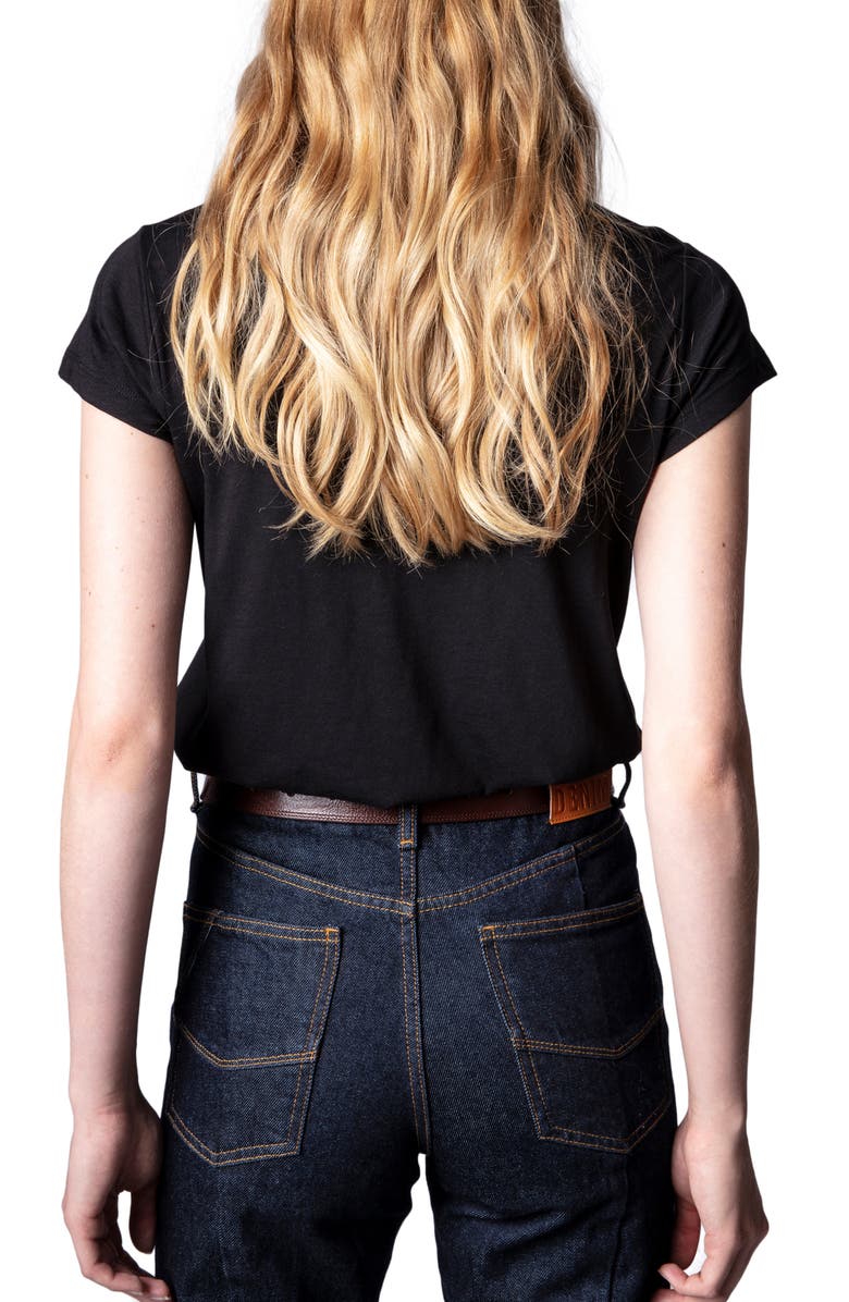 Zadig & Voltaire Big Ribbon Heart Graphic Tee, Alternate, color, 