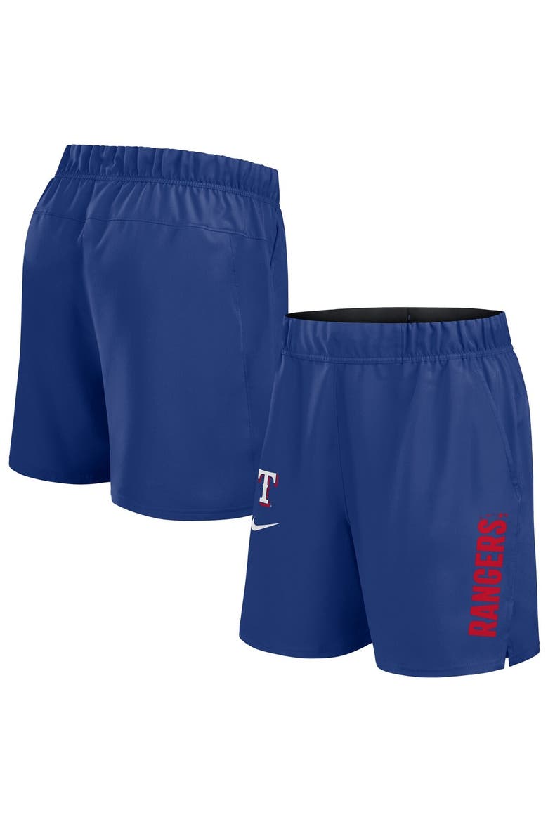 Men's Nike Royal Texas Rangers Woven Victory Performance Shorts, Main, color, Royal