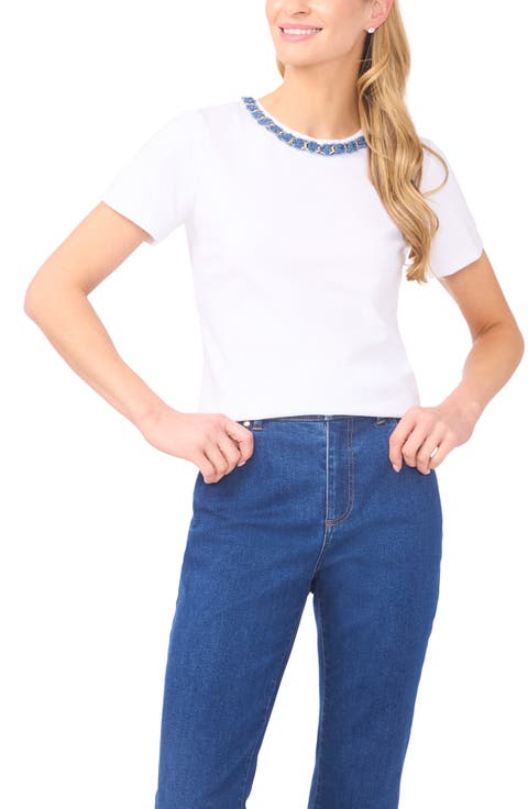 Denim Trim T-Shirt