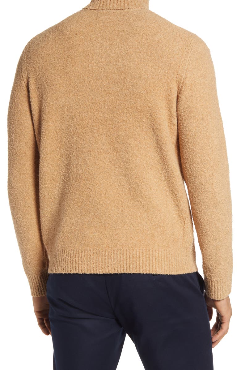 Club Monaco Bouclé Cotton Blend Turtleneck Sweater, Alternate, color,