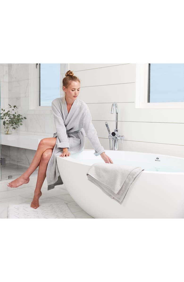 Coyuchi Gender Inclusive Waffle Weave Organic Cotton Robe, Alternate, color,