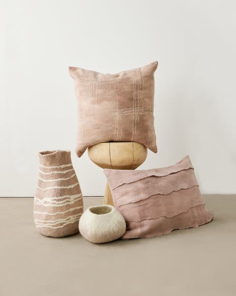 Soft Stone Ombre Decorative Wool Ukhamba Bowl - Set of 3