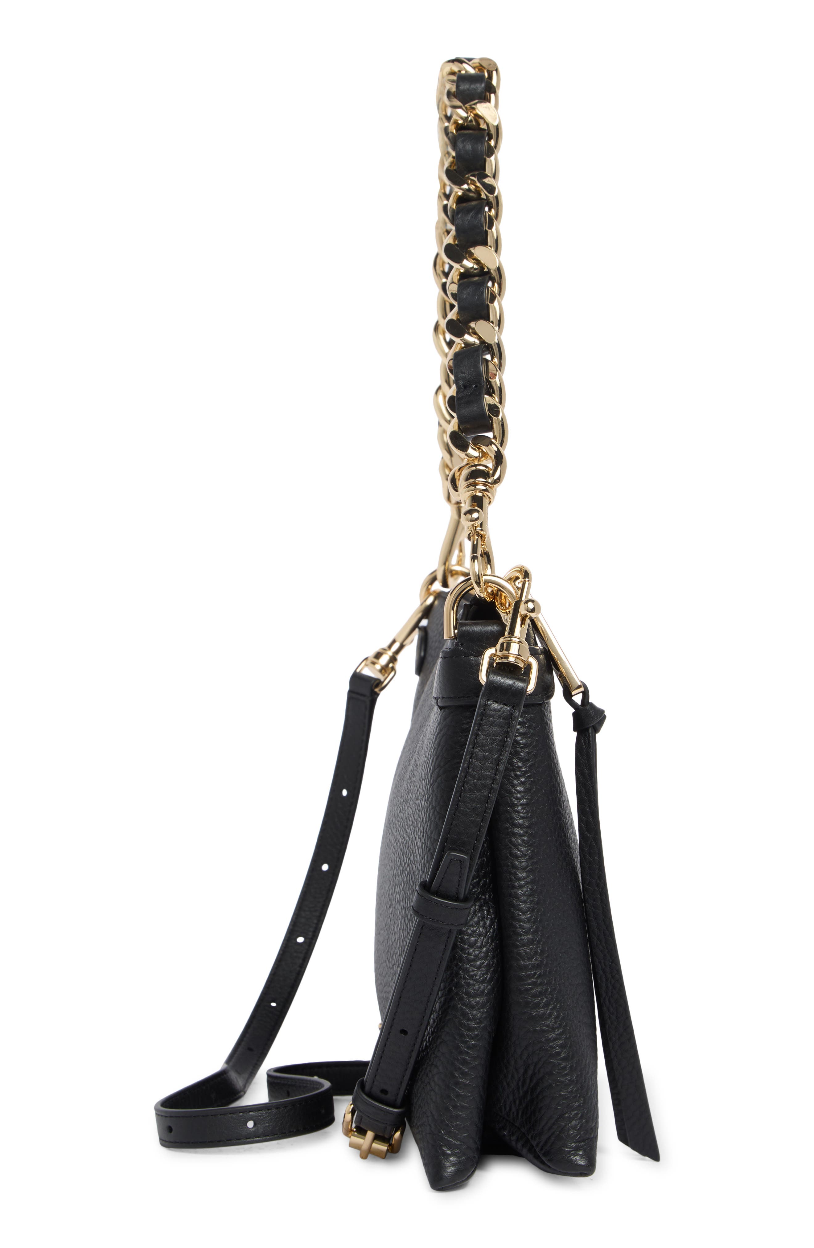 Rebecca Minkoff Stevie Shoulder Bag, Alternate, color, Black