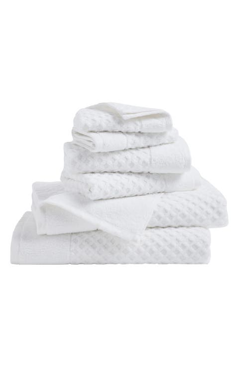 Diamond Waffle Texture 6-Piece Towel Set