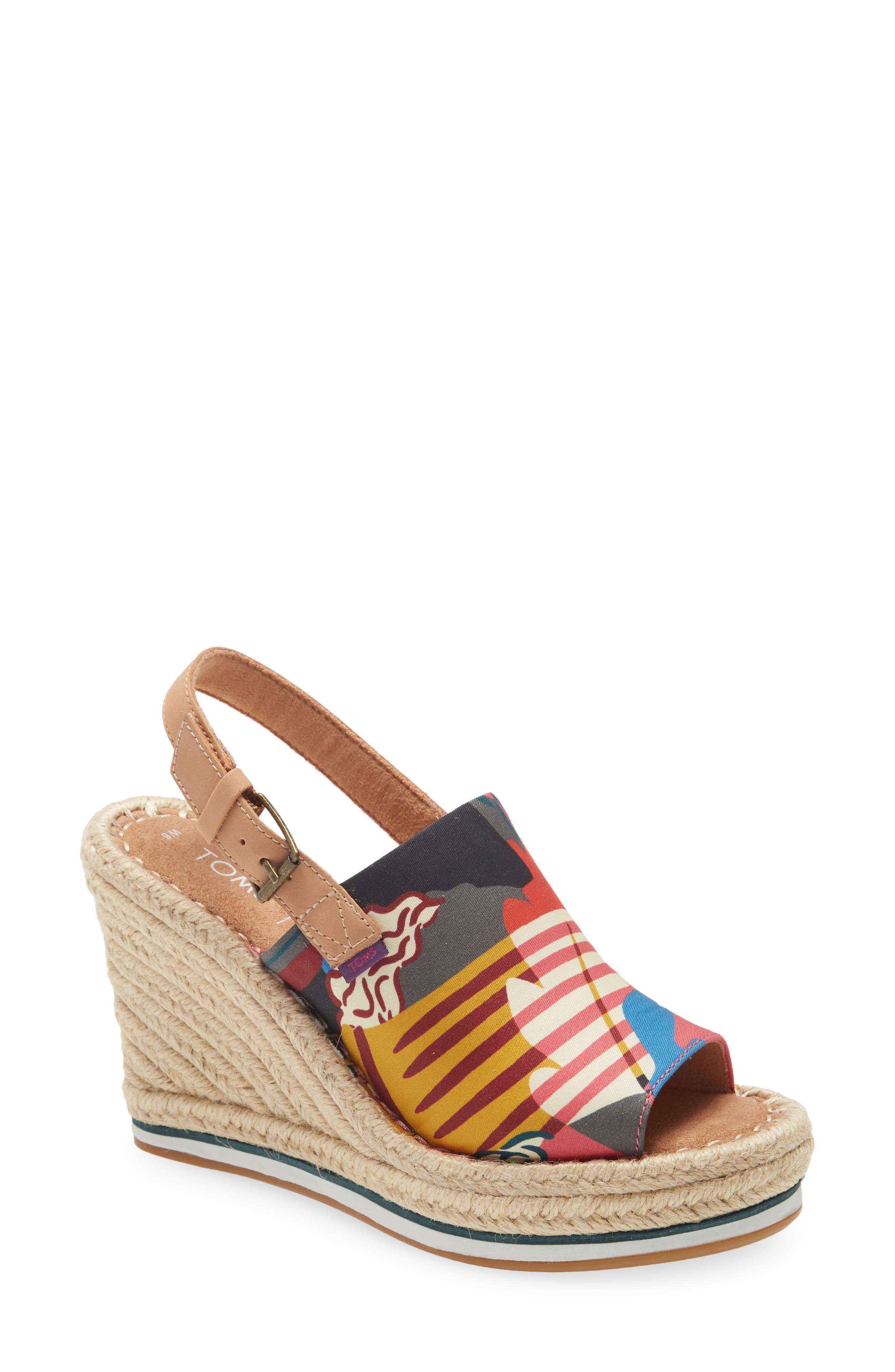 TOMS Monica Slingback Wedge, Main, color, 