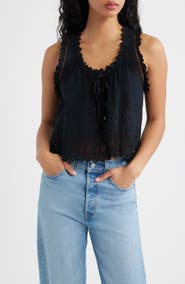 DÔEN Toussine Sleeveless Eyelet Top