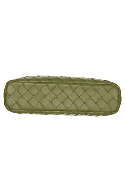 Bottega Veneta Intrecciato Leather Convertible Vanity Case In Matcha-gold