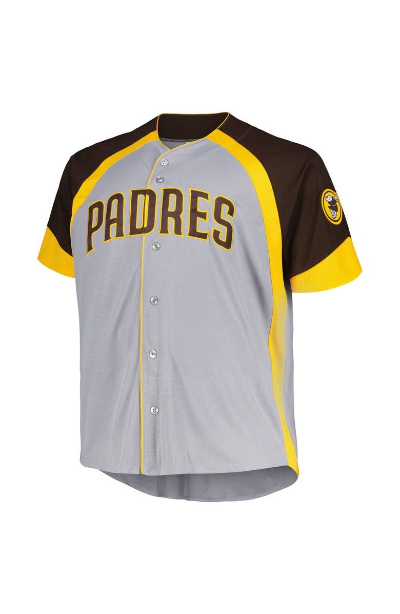 PROFILE Men's Profile  Gray San Diego Padres Big & Tall Colorblock Team Fashion Jersey, Alternate, color, 