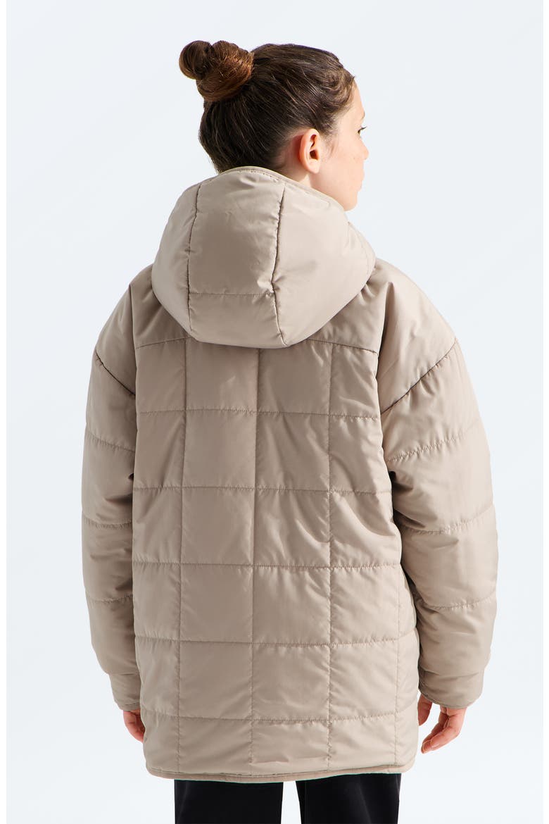 Kids' Shasta Water Repellent Reversible Hooded Jacket, Alternate, color, TIMELESS TAUPE