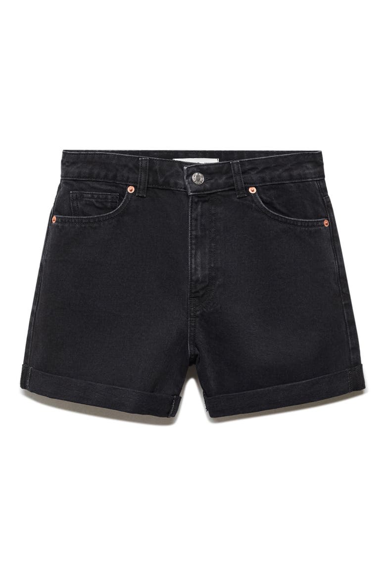 High Waist Mom Fit Denim Shorts, Main, color, TIN