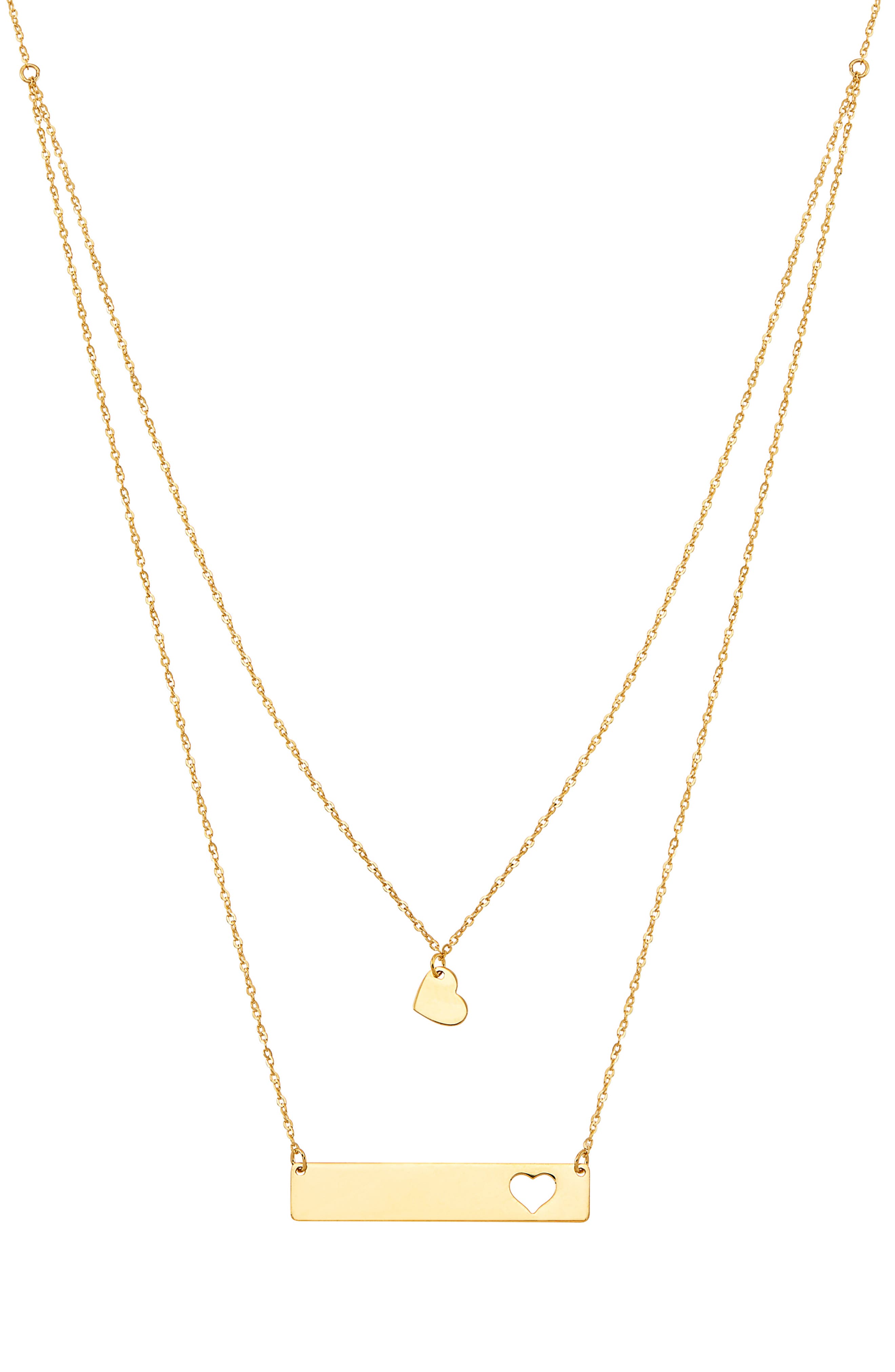 Frankie & Zoe Heart Cutout Layered Chain Necklace