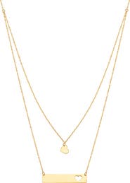 Frankie & Zoe Heart Cutout Layered Chain Necklace