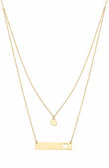 Frankie & Zoe Heart Cutout Layered Chain Necklace