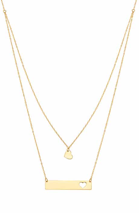 Frankie & Zoe Heart Cutout Layered Chain Necklace