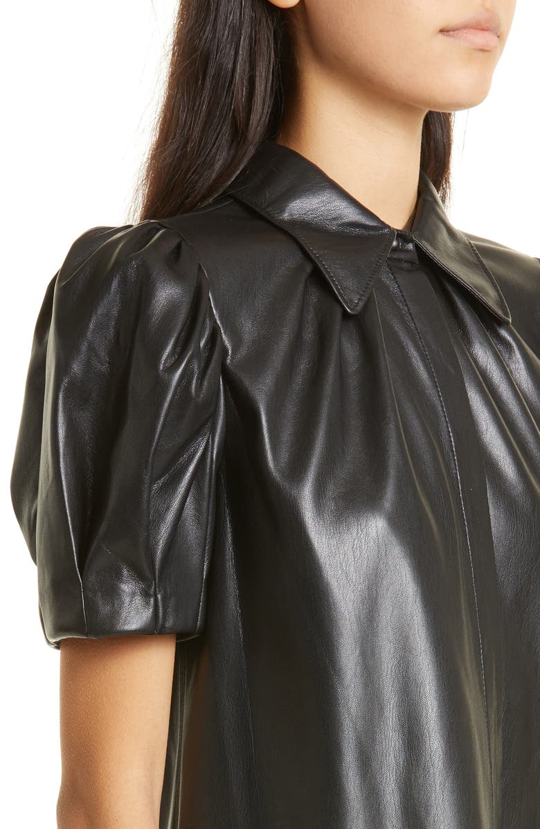 Alice + Olivia Jem Faux Leather Shift Dress, Alternate, color,