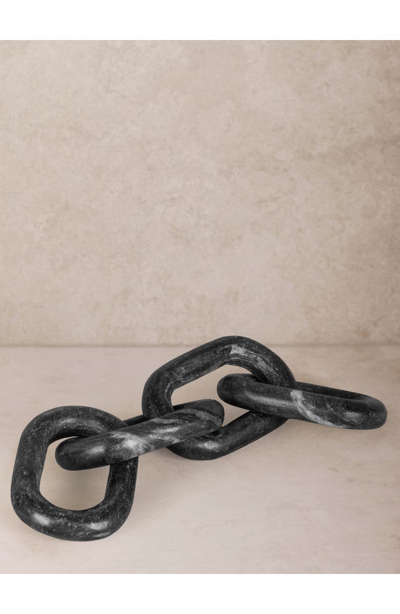GAURI KOHLI Eternity Marble Links Decorative Chain, Alternate, color, Black