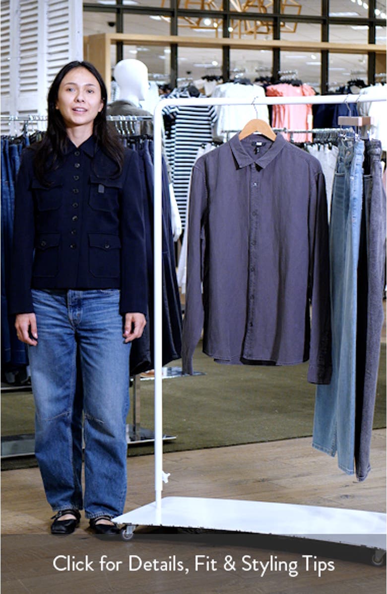 Peters Linen Blend Button-Up Shirt, sales video thumbnail